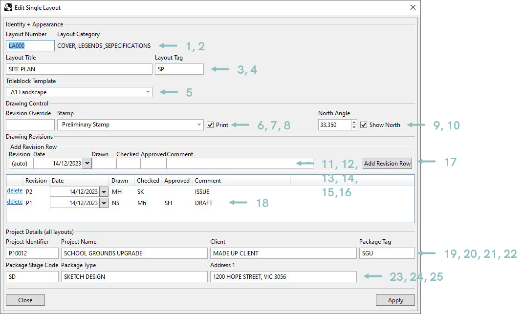 Layout Editor Dialog