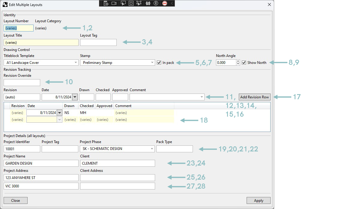 Layout Editor Dialog